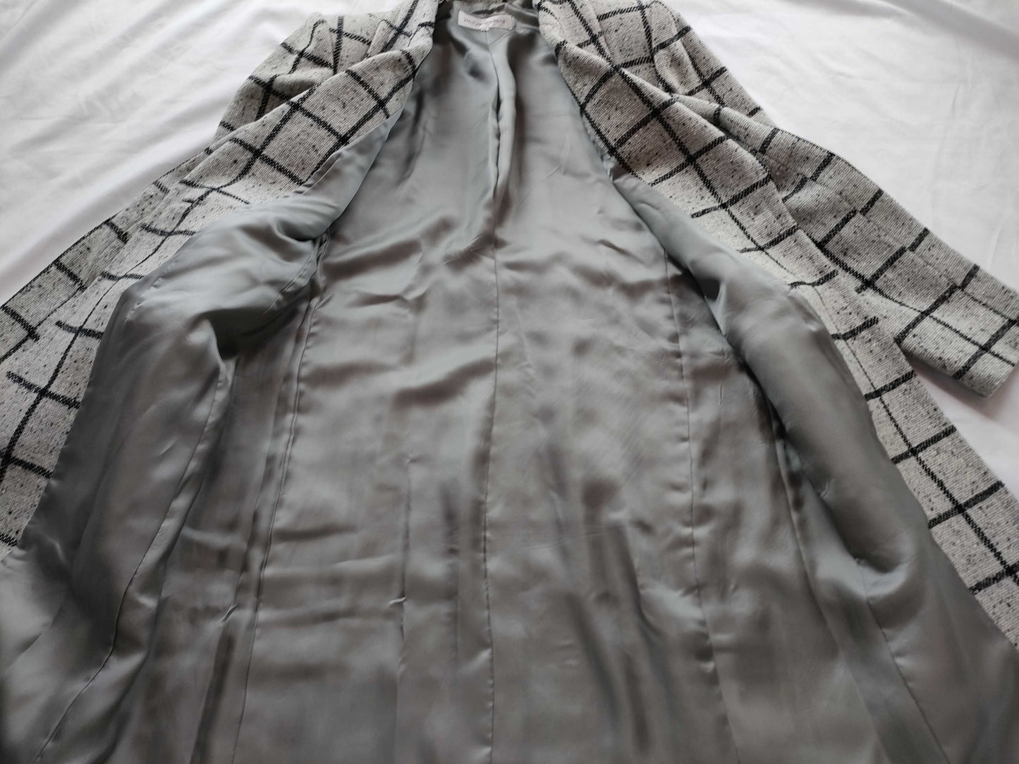 (10462_0178) Yves Saint Laurent Checkered Coat Outer Coat