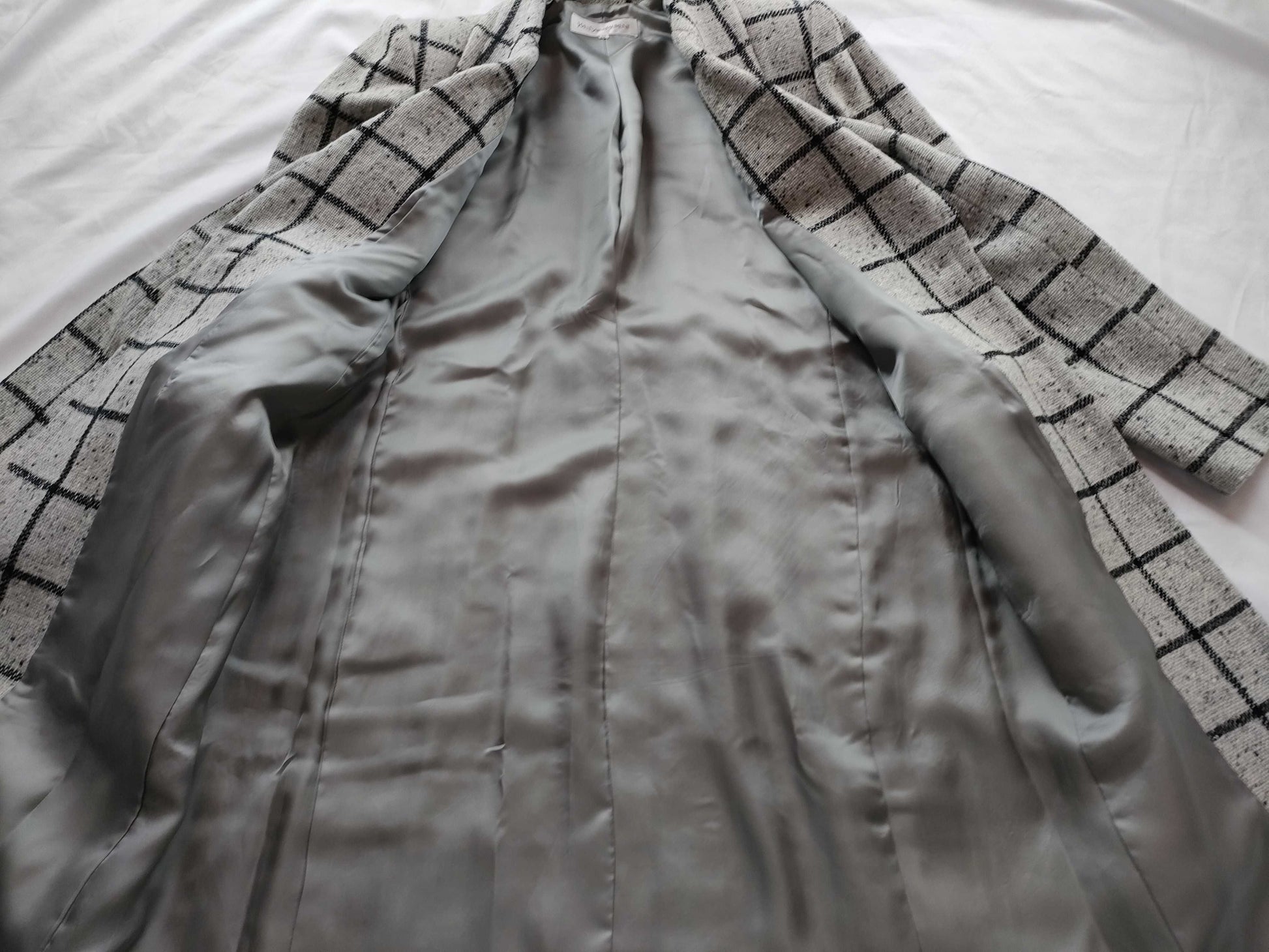 (10462_0178) Yves Saint Laurent Checkered Coat Outer Coat