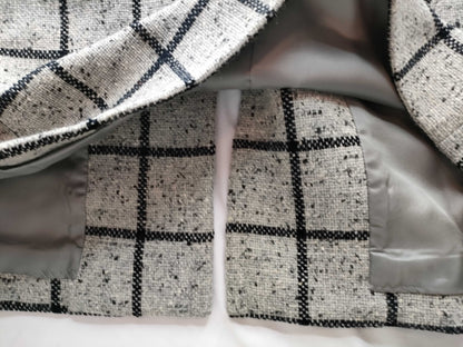 (10462_0178) Yves Saint Laurent Checkered Coat Outer Coat