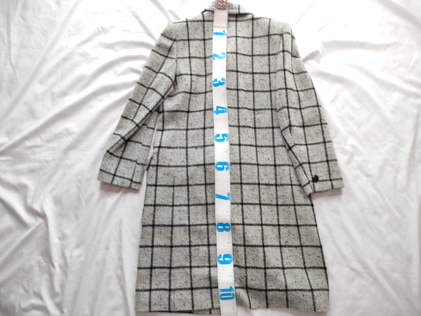 (10462_0178) Yves Saint Laurent Checkered Coat Outer Coat