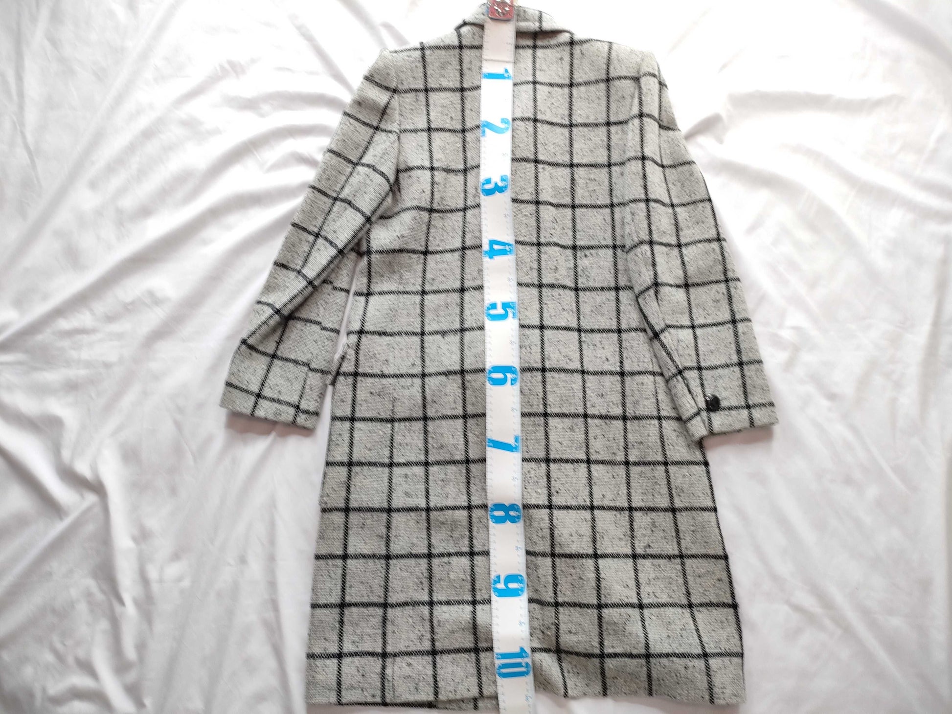 (10462_0178) Yves Saint Laurent Checkered Coat Outer Coat