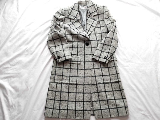 (10462_0178) Yves Saint Laurent Checkered Coat Outer Coat