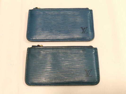 LOUIS VUITTON Epi M63805 Pochette Cle Blue *2 Coin Cases
