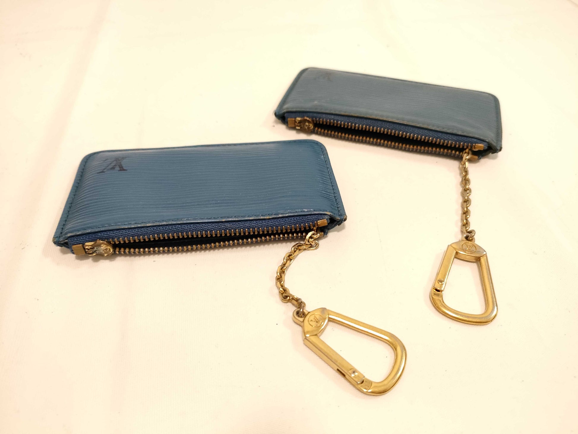 LOUIS VUITTON Epi M63805 Pochette Cle Blue *2 Coin Cases