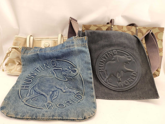 COACH Signature Hunting World/Coach Tote Bag Set Tote Bag