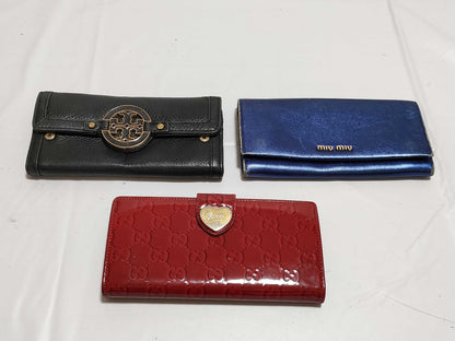 GUCCI Miu Miu/Tory Burch 3-Piece Wallet Set