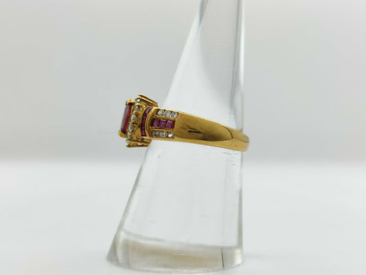 R0.38/0.42ct D0.31ct K18 4.3g Ring 