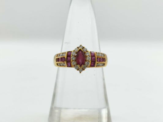 R0.38/0.42ct D0.31ct K18 4.3g Ring 