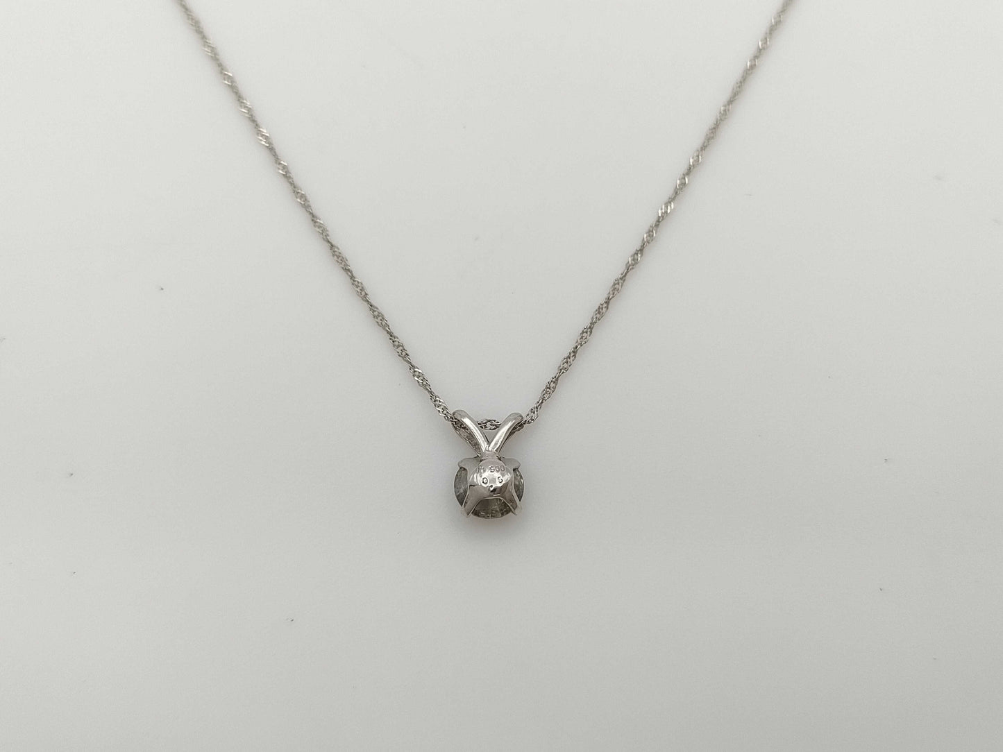 D0.5ct Pt900/Pt850 1.2g Necklace 