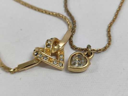 Dior Heart Necklace 2-Piece Set Necklace