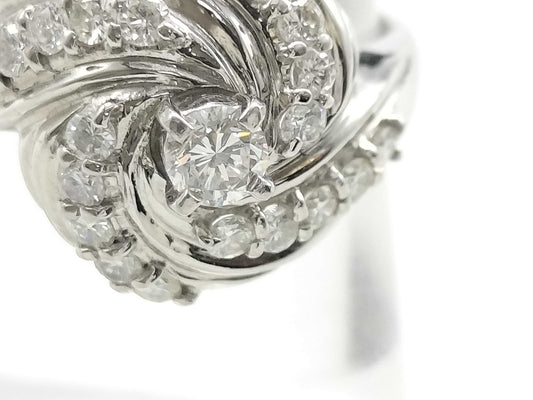 D0.14ct/0.39ct Pt900 5.8g Ring 