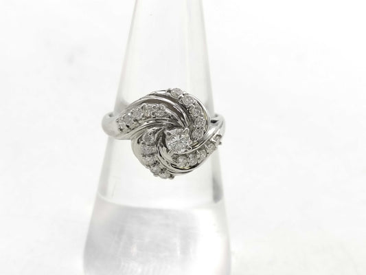 D0.14ct/0.39ct Pt900 5.8g Ring 