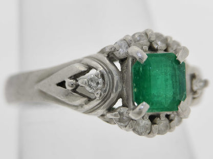 E0.65ct D0.20ct Pt900 6.3g Ring 