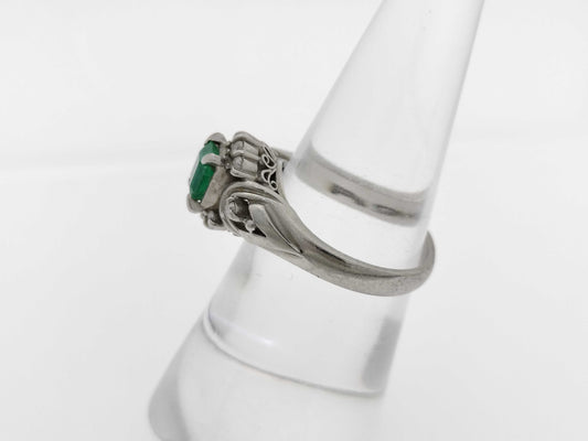 E0.65ct D0.20ct Pt900 6.3g Ring 