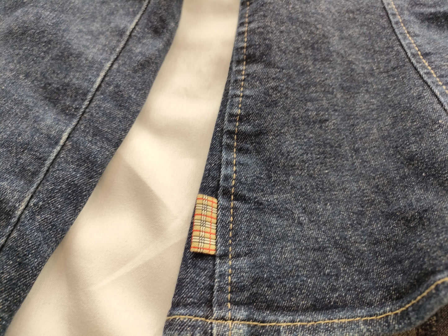 (10462_0206) BURBERRY Denim Jacket/Button Nova Check Jacket