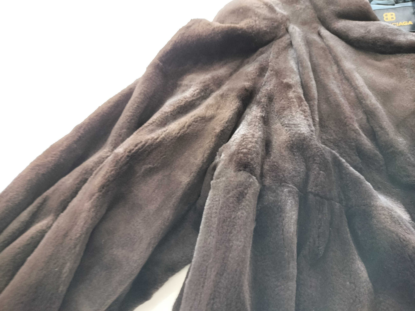 (10462_0245)▼BALENCIAGA Mink Long Brown Coat