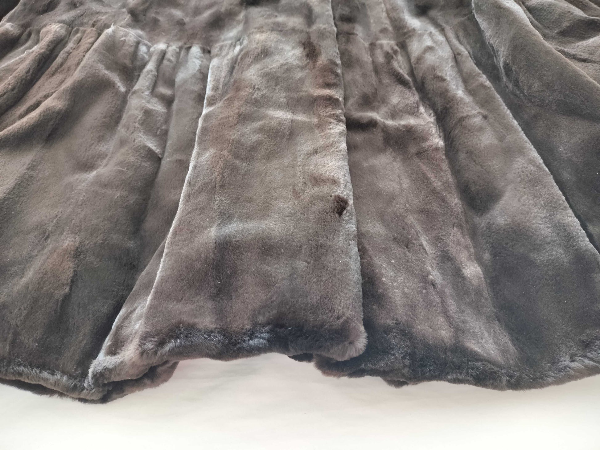 (10462_0245)▼BALENCIAGA Mink Long Brown Coat
