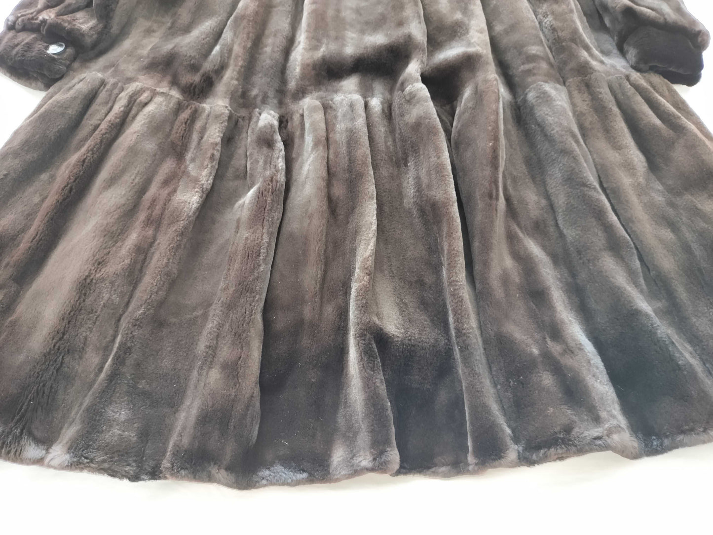 (10462_0245)▼BALENCIAGA Mink Long Brown Coat