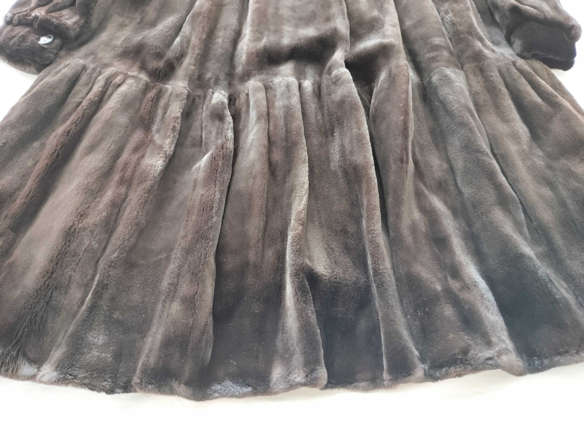 (10462_0245)▼BALENCIAGA Mink Long Brown Coat