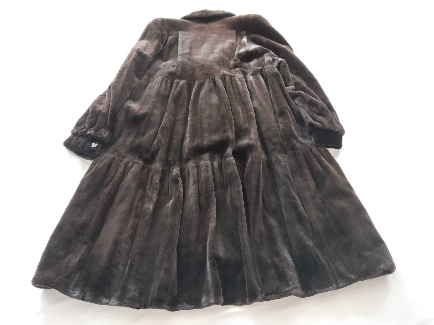 (10462_0245)▼BALENCIAGA Mink Long Brown Coat