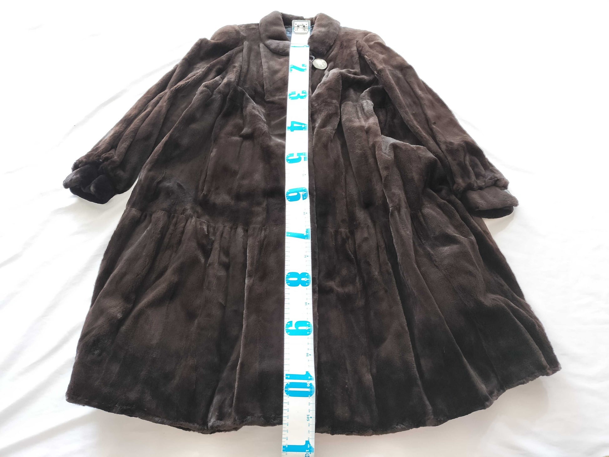 (10462_0245)▼BALENCIAGA Mink Long Brown Coat