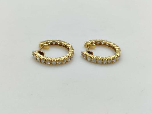 D0.50ct K18 3.1g Earrings 