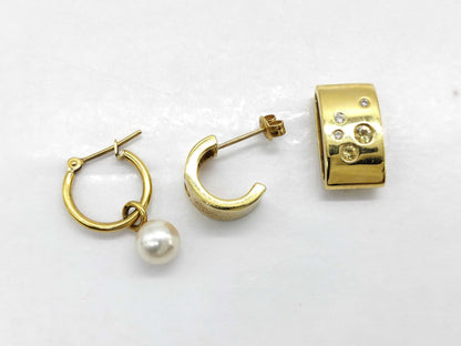 TASAKI Akoya Pearl, Diameter: Approx. 6.2mm, Sapphire, Diamond, 18K Gold, 8.5g, Other Accessories 