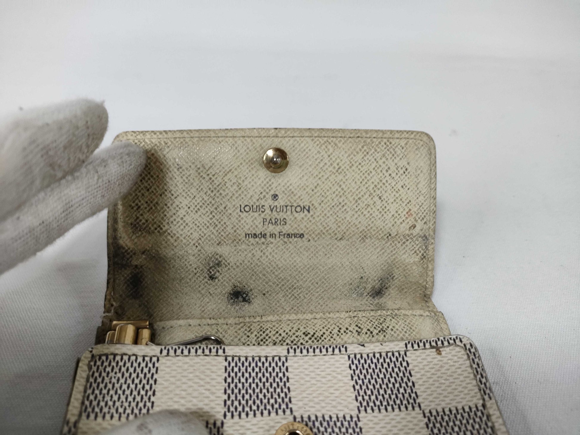 LOUIS VUITTON Monogram Monogram/Damier Azur Key Case Key Case/Key Holder