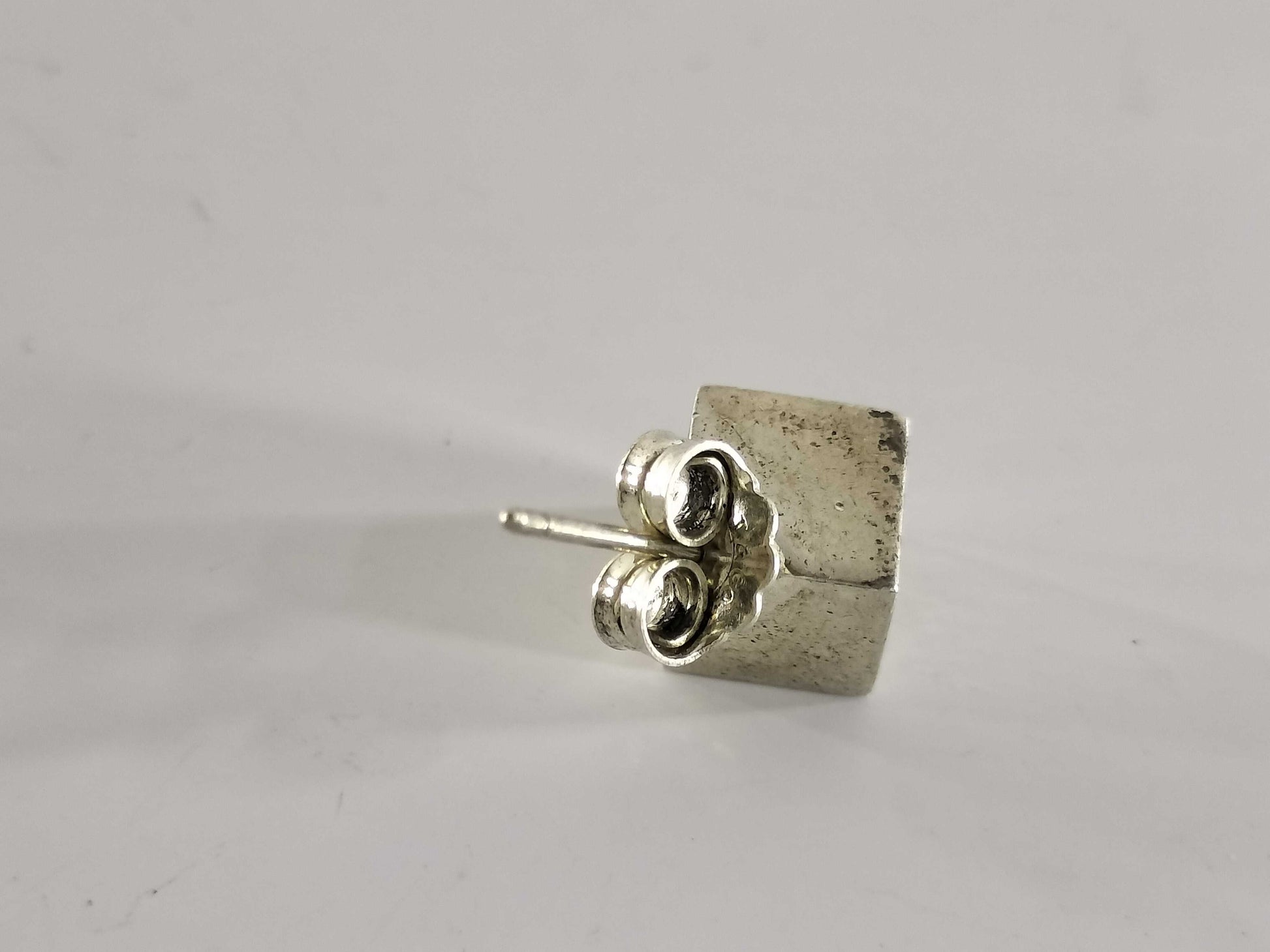 Tiffany & Co. Cube Earrings, SV925, 7.2g