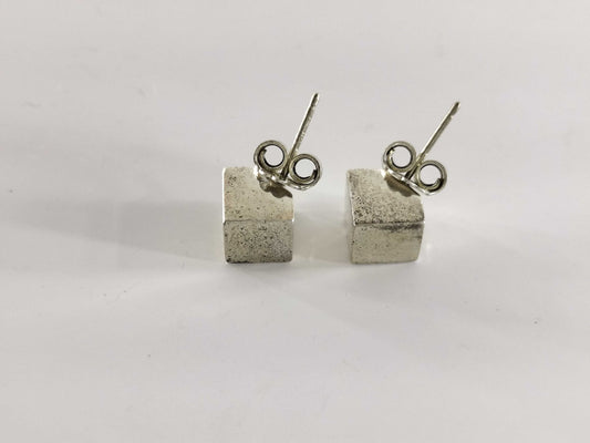 Tiffany & Co. Cube Earrings, SV925, 7.2g
