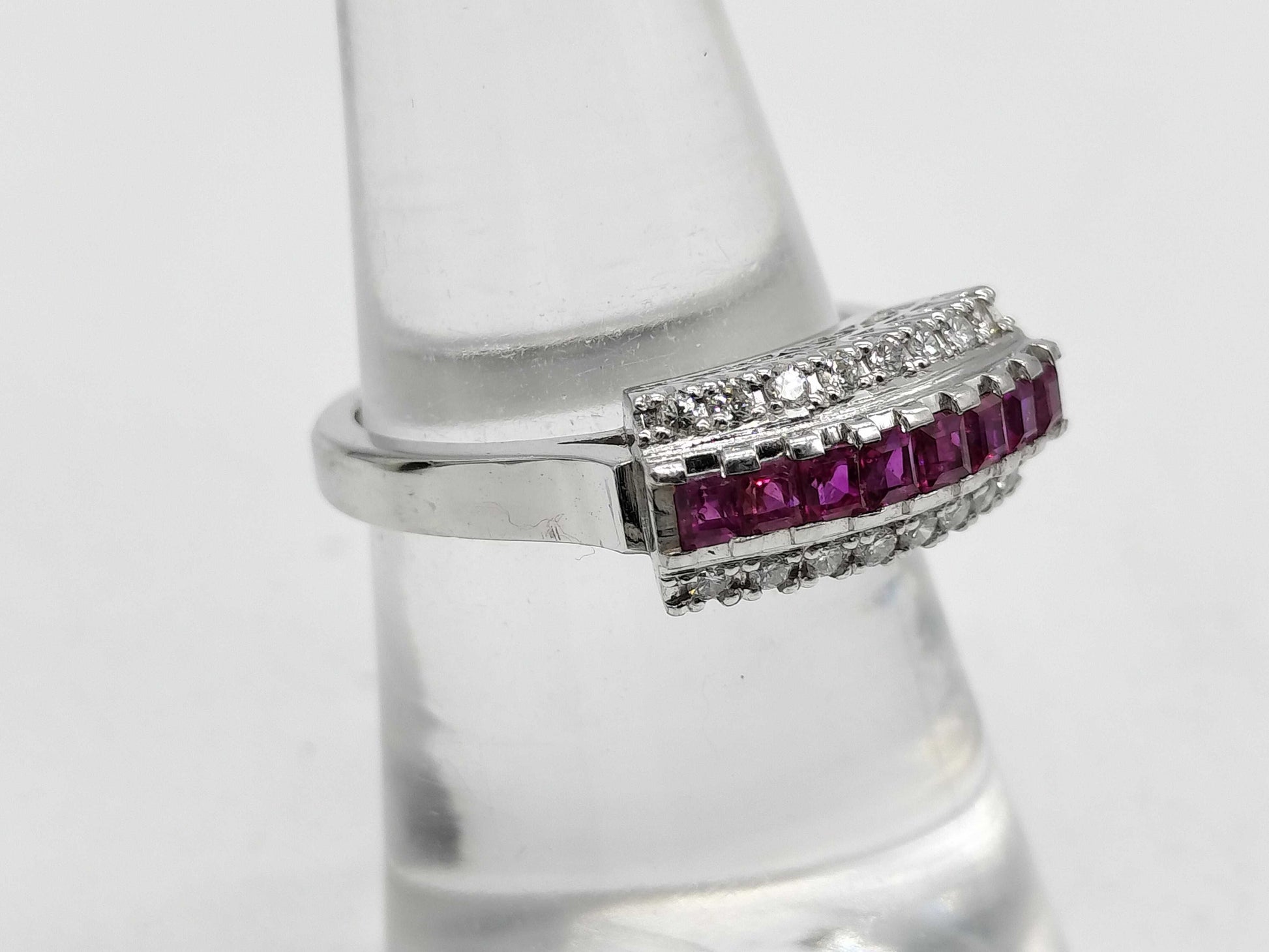 R0.62ct D0.15ct Pt900 6.4g Ring 