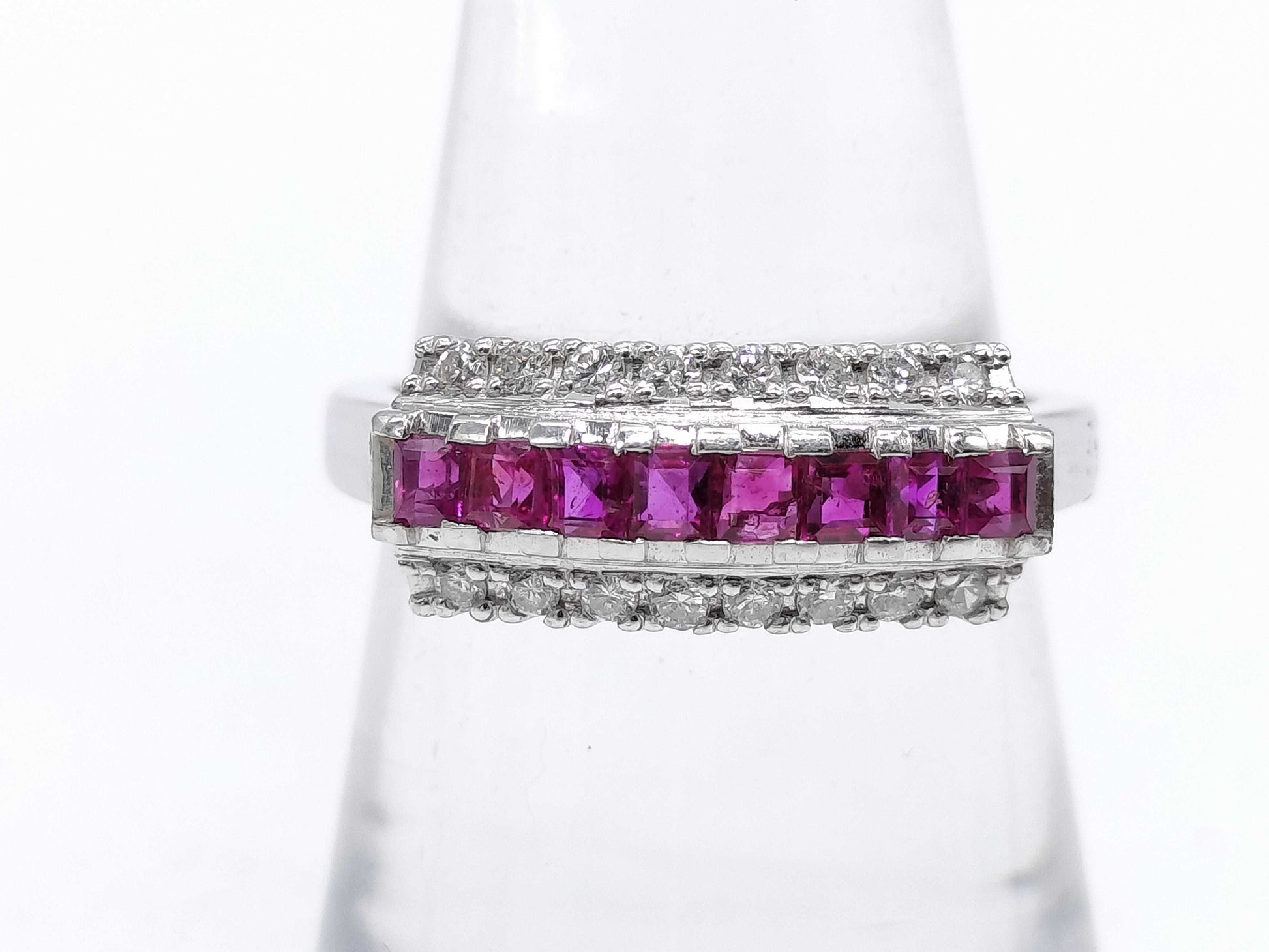 R0.62ct D0.15ct Pt900 6.4g Ring 