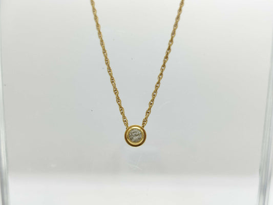 D0.24ct K18 3.6g Necklace 