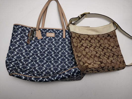 COACH Signature G06U Canvas Shoulder Bag/F1332 PVC Tote Shoulder Bag