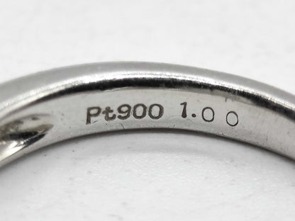 D1.00ct Pt900 4.6g Ring 