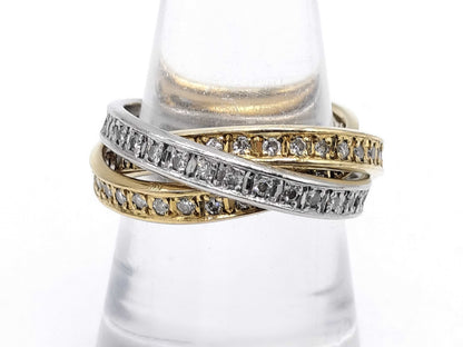 Diamond K18/Pt900 9.6g Ring 