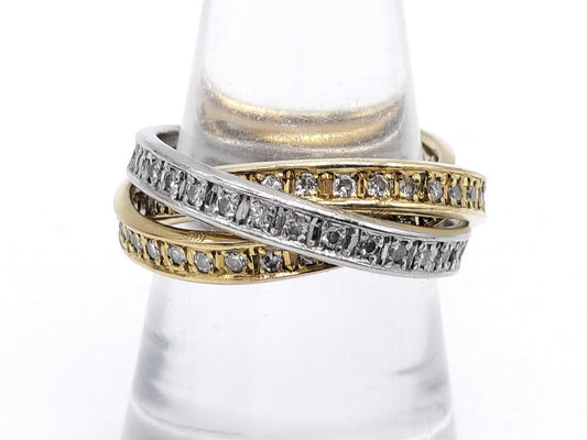 Diamond K18/Pt900 9.6g Ring 