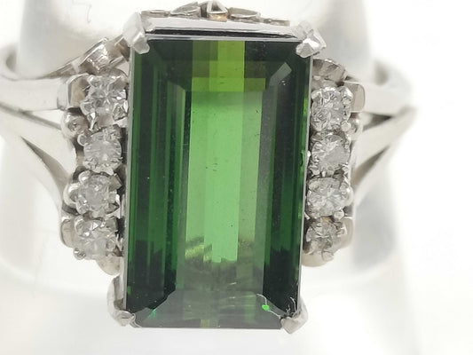 Tourmaline D0.12ct Pm900 6.8g Ring 