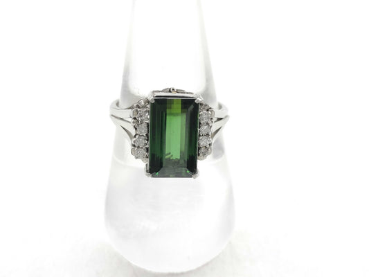 Tourmaline D0.12ct Pm900 6.8g Ring 