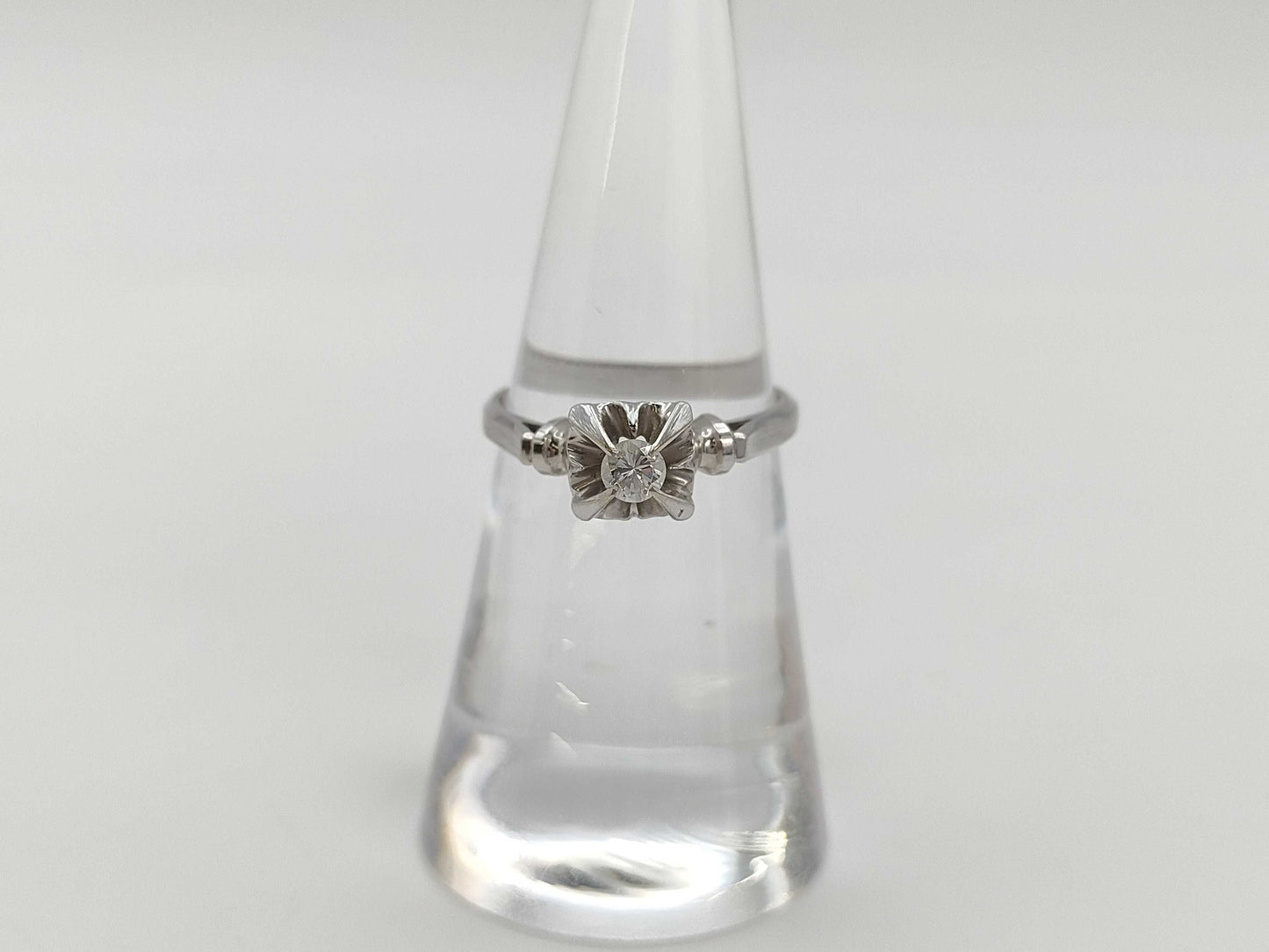 D0.15ct K14WG 2.2g Ring 