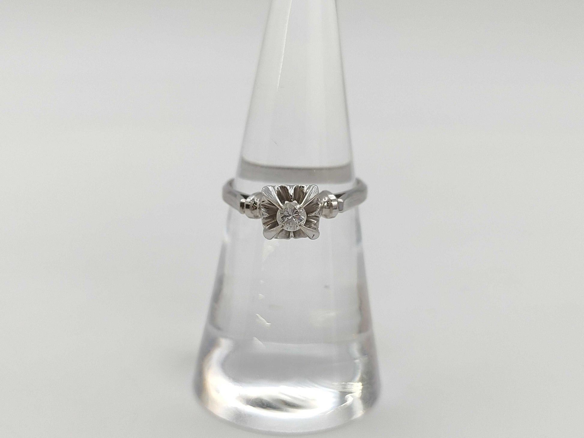 D0.15ct K14WG 2.2g Ring 