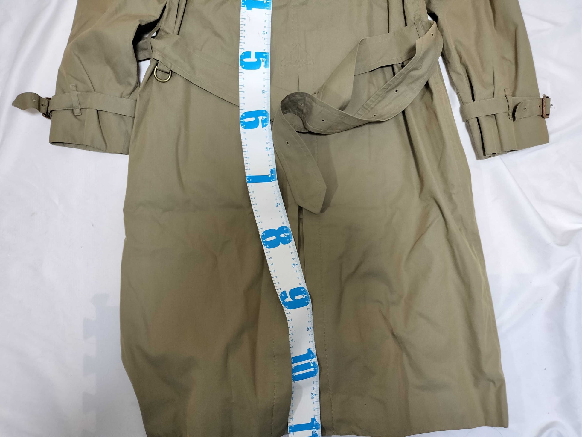 BURBERRY trench coat, stains and signs of wear.
