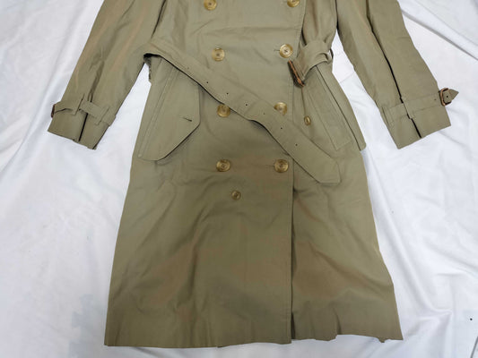 BURBERRY trench coat, stains and signs of wear.