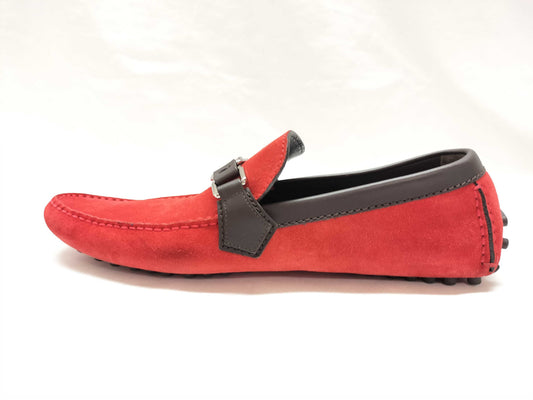 LOUIS VUITTON Driving Shoes Size 8 2015 Suede Red Other Shoes