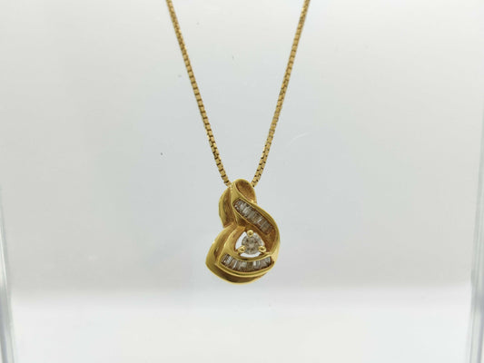 D0.33ct K18 6.5g Necklace 