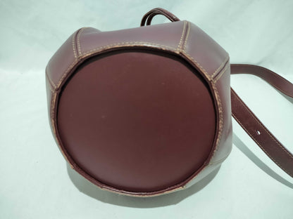 (10460_0121) Cartier Bordeaux Drawstring Shoulder Bag
