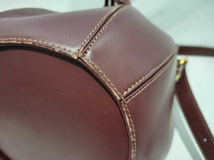 (10460_0121) Cartier Bordeaux Drawstring Shoulder Bag