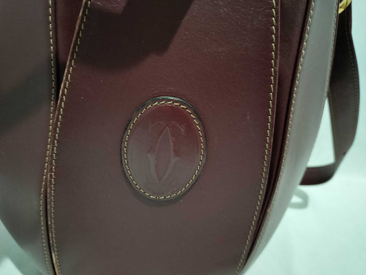 (10460_0121) Cartier Bordeaux Drawstring Shoulder Bag