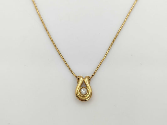 D0.10ct 750 4.0g Necklace 