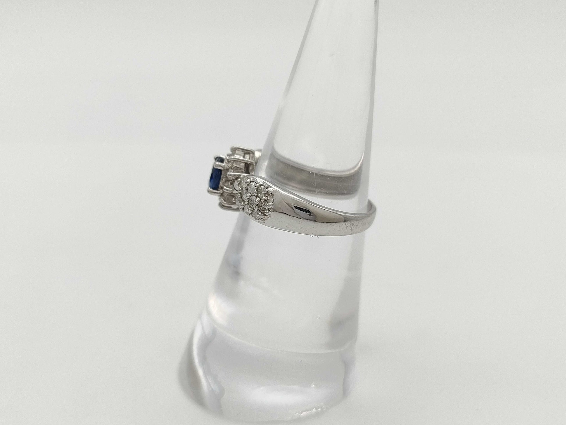 S0.45ct D0.40ct Pt900 4.3g Ring 